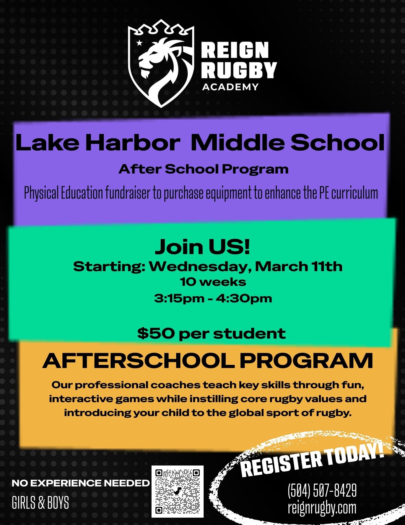 Lake Harbor Middle School After School Rugby